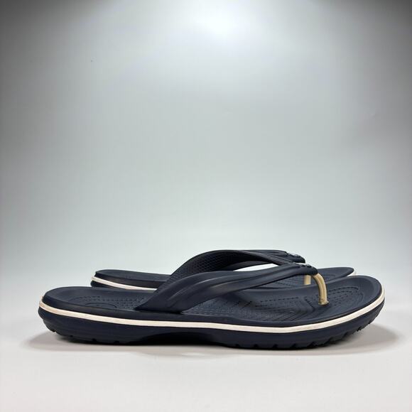 Crocs Crocband Flip Navy Blue Lightweight Casual Comfort Sandals Women's Size 9 - Picture 1 of 7